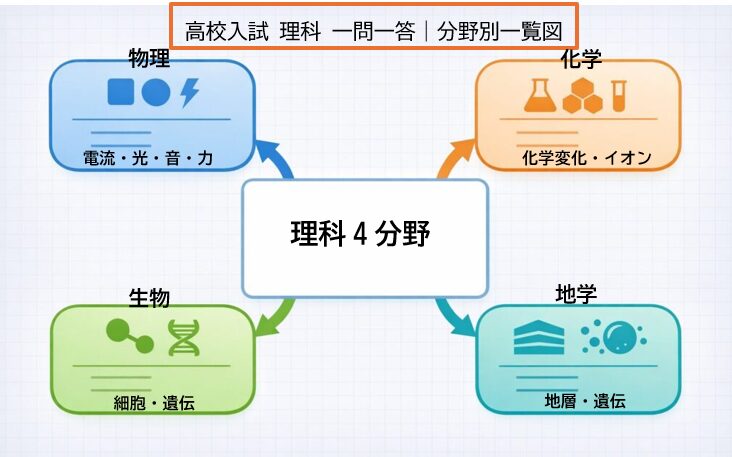 高校入試理科 | 理科4分野 全体マップ