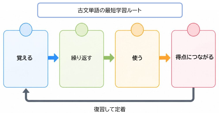 古文単語の効率的な覚え方（暗記から得点までの流れ）