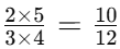 分母どうし、分子どうしをかけ算する計算式