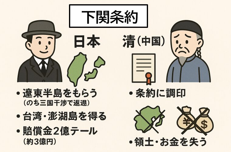 下関条約のイメージ図