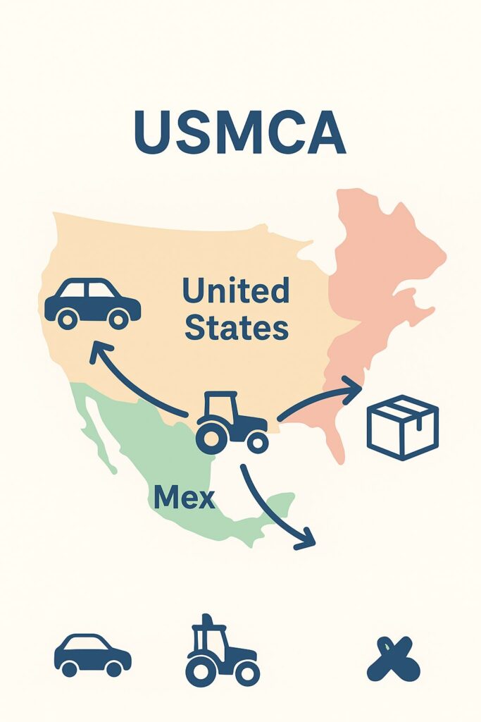 USMCA（旧NAFTA）の貿易ルート
