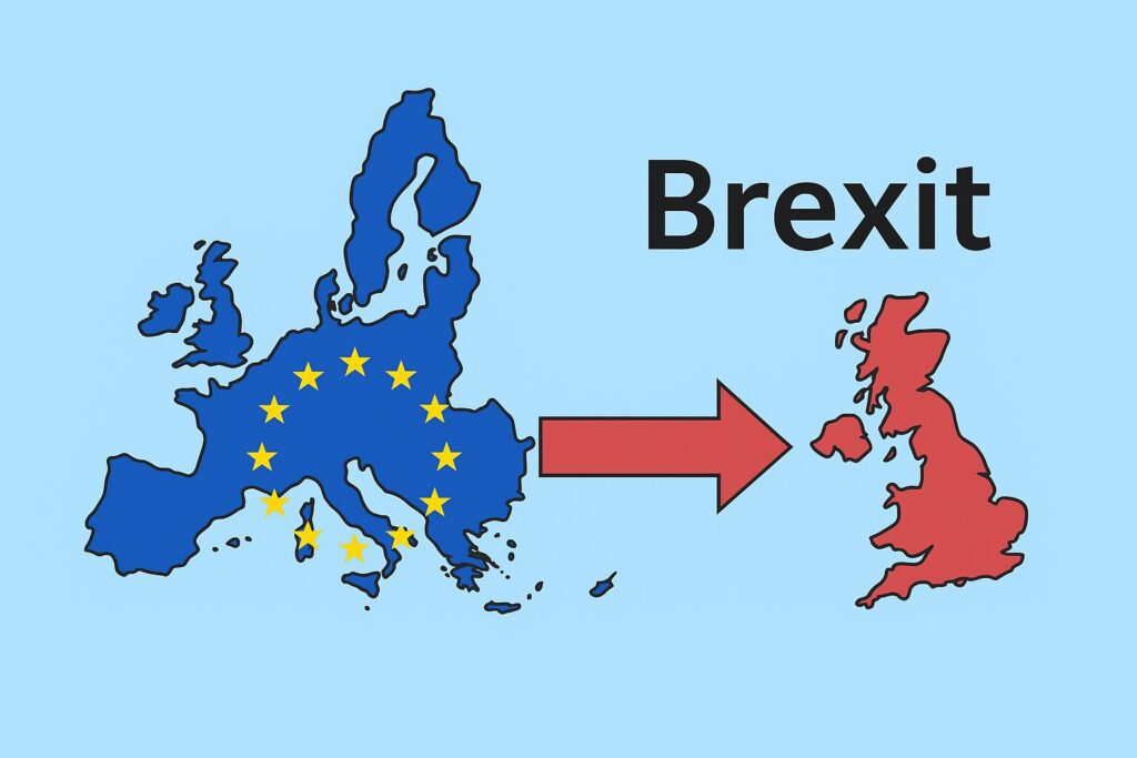 イギリスのEU離脱(Brexit)を示す図