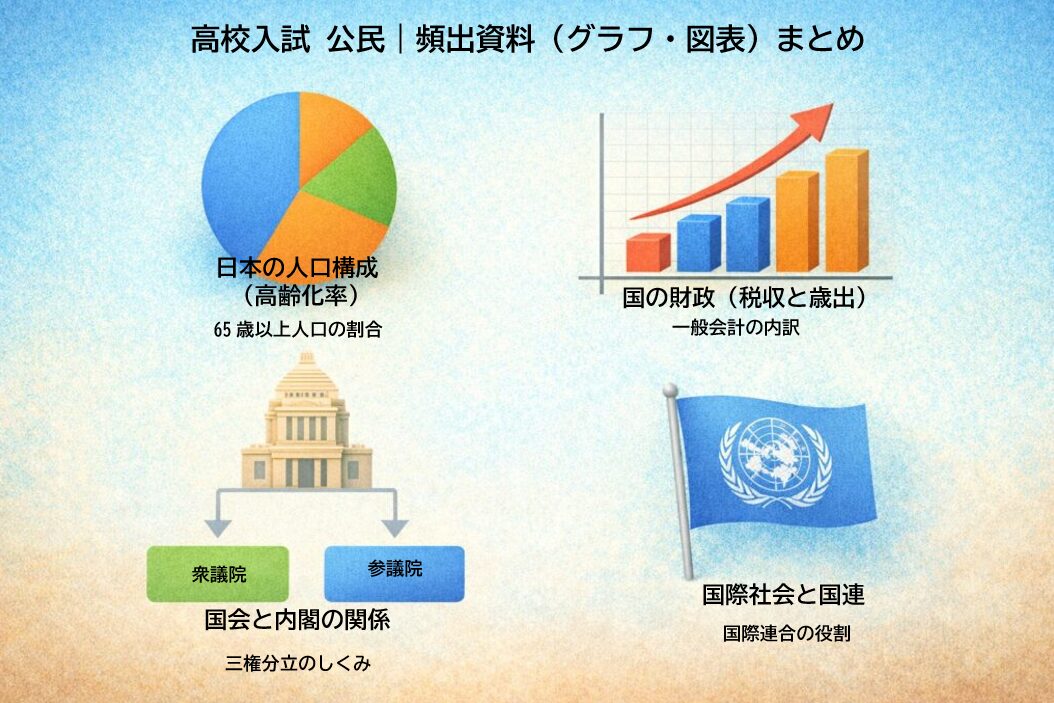 高校入試社会公民でよく出る資料問題の代表例イメージ