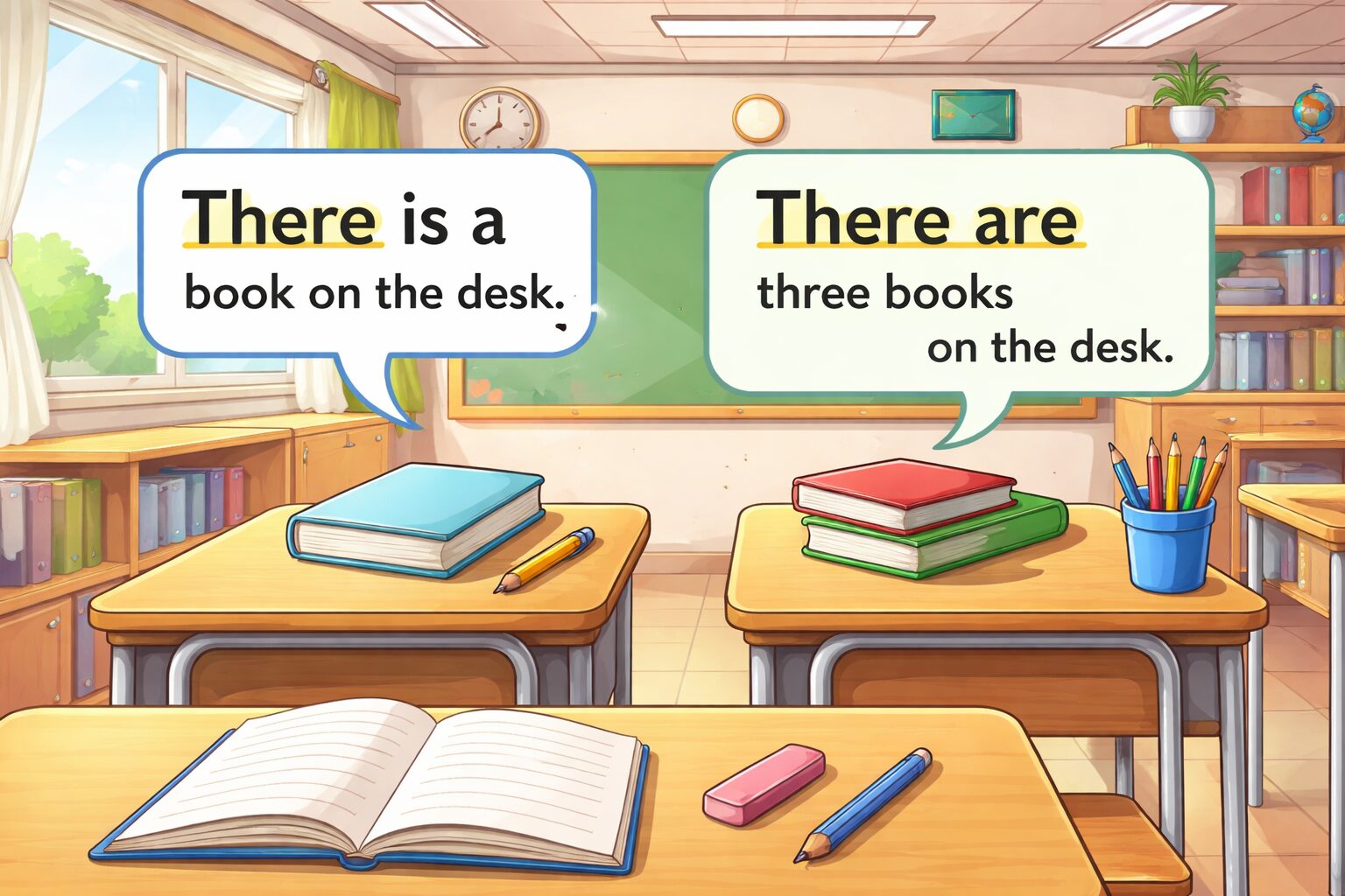 中学英語のThere is / There are の意味と使い分けを解説